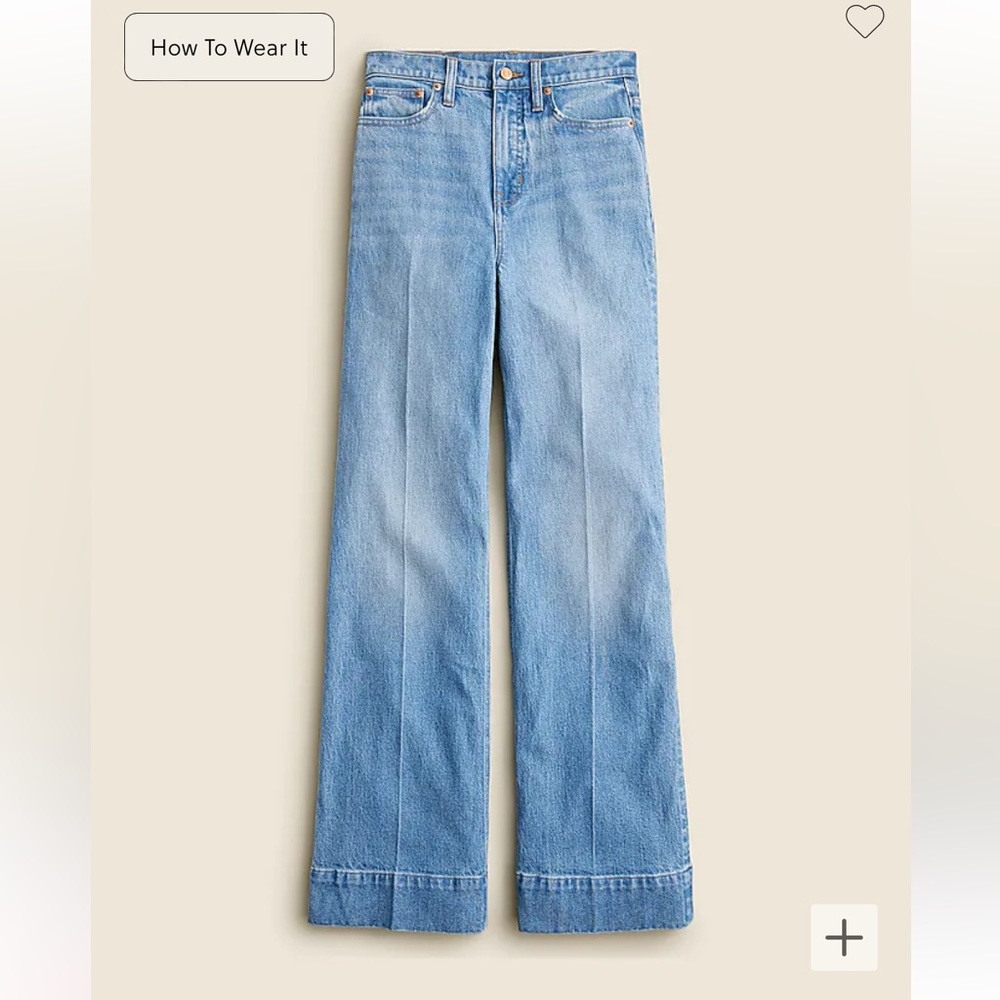 J. Crew high waisted denim trousers.